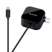 スマートフォン・タブレット用AC充電器/PD/パワーデリバリー対応/30W/Type-Cケーブル一体型/USB-Aメス1ポート/2.5m/ブラック MPA-ACCP09BK