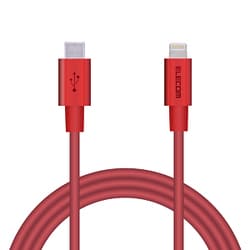 USB Type-C to Lightningケーブル 耐久仕様 MFI認証 PD（パワーデリバリー）対応 1.0m レッド MPA-CLPS10RD