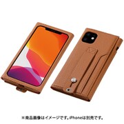 DCS-IPC19MPUCA [iPhone 11 clings Slim Hand Strap Case キャメル（PUレザー）]