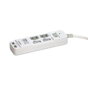 火災防止+USB給電機能付マルチタップ(ほこり防止シャッター付コンセント×2 USBポート×2) PPSR-UTAPS2