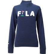 19FW 798703 L/NV [FILAハイネックロゴセーター レディース Lサイズ ネイビー]
