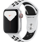 Apple Watch Nike Series 5(GPS + Cellularモデル)- 40mm シルバーアルミニウムケースとピュアプラチナム/ブラックNikeスポーツバンド MX3C2J/A