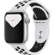 Apple Watch Nike Series 5(GPSモデル)- 40mm シルバーアルミニウムケースとピュアプラチナム/ブラックNikeスポーツバンド MX3R2J/A