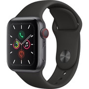 Apple Watch Series 5(GPS + Cellularモデル)- 40mm スペースグレイアルミニウムケースとブラックスポーツバンド MWX32J/A