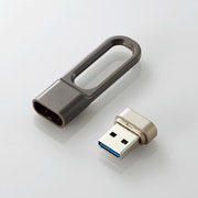 USBメモリー l’loop ルループ USB3.2 Gen1 対応 キャップ式 高速 小型 32GB グレー MF-LPU3032GGY
