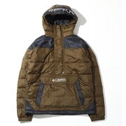 コロンビアロッジプルオーバージャケット EE1490 319 Olive Green, Black Lサイズ [アウトドア ダウンウェア メンズ]