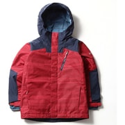 ウィリーバードⅡインターチェンジジャケット WB1036 613 Mountain Red Strokes, Coll Navy Mサイズ [アウトドアウェア キッズ]
