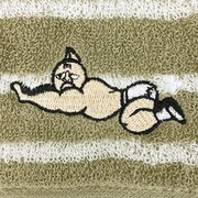 スグル タオルハンカチ ボーダー BR [キャラクターグッズ]
