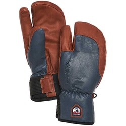 スリーフィンガー フル レザー ショート 3-Finger Full Leather Short 33872 Navy/Brown サイズ5 [スキー スノーボード グローブ]