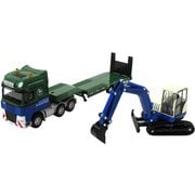 ダイキャスト重機 低床貨物車&掘削機 [ダイキャストミニカー]