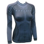 POWER VIP Womens T-SHIRT LONG SLEEVE POLSW99200 ダークグレー XS [スキーアンダーシャツ レディース]