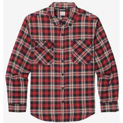 Men's Brighton Tech Flannel 21629100600 Flame Scarlet Plaid Sサイズ [アウトドア　シャツ]