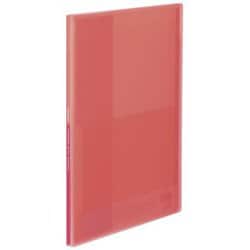クリヤーブック<Glassele>(固定式)A4 10枚 コーラルピンク ラ-GL10P