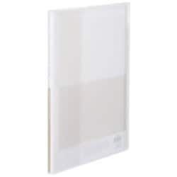 クリヤーブック<Glassele>(固定式)A4 10枚 オフホワイト ラ-GL10W