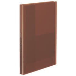 クリヤーブック<Glassele>(固定式)A4 40枚 ブラウン ラ-GL40S