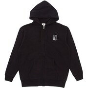 CP19659 2 M [裏起毛ZIPパーカー パイド ブラック Mサイズ]