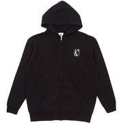 CP19659 2 L [裏起毛ZIPパーカー パイド ブラック Lサイズ]