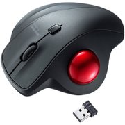 トラックボール マウス ワイヤレス 無線 34mm 親指 エルゴノミクス 静音 カウント切り替え機能 光学式 3ボタン 中型サイズ 2.4GHz ブラック MA-WTB129BK