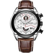 腕時計 MEGIR Analog Leather Watch-BKBN-7