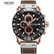 腕時計 MEGIR Analog Business Quartz Chronograph Luminous Watch_1N0