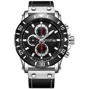 腕時計 MEGIR Analog Business Quartz Chronograph Luminous Watch_BK-1