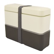 BENTO-STORE スリムプラス カトラリー付き LL ホワイト×グレー