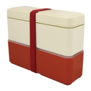 BENTO-STORE スリムプラス カトラリー付き LL ホワイト×レッド