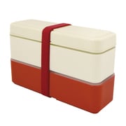 BENTO-STORE スリムプラス カトラリー付き SS ホワイト×レッド