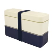 BENTO-STORE スリムプラス カトラリー付き SS ホワイト×ブルー