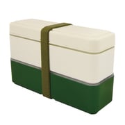 BENTO-STORE スリムプラス カトラリー付き SS ホワイト×グリーン