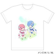 Re：ゼロから始める異世界生活 フルカラーTシャツ ラム＆レム/幼少期 Lサイズ [キャラクターグッズ]