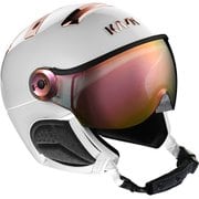 Chrome WHITE/PG - PGミラー KA-SHE60V29558 ホワイト/ピンクゴールド 58cm [スキーヘルメット]