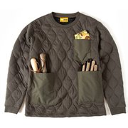 CAMP POCKET QUILT CREW GSC-28 オリーブ Mサイズ [アウトドア カットソー メンズ]