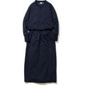 W T/C SWEAT T-DRESS 5102-95206 NAVY Sサイズ [スウェットドレス レディース]