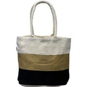 JUTE tote bag Mサイズ BR/BK