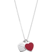 ミニ 2 ハート ペンダント エナメル フィニッシュレッド 63520594 TIFFANY RTT