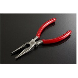 ストレートノーズプライヤー 全長16.5cm 赤 975066