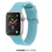 CLB00817 [Cozistyle - Striped Leather Band for Apple Watch Sky Blue/White]