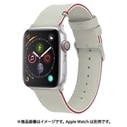 CLB01715 [Cozistyle - Striped Leather Band for Apple Watch White/Red]