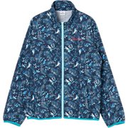 QSL02DRBM [19AW Paradiso マルタキャットプリント柄 長袖前開きブルゾン レディース Mサイズ ロイヤルブルー]