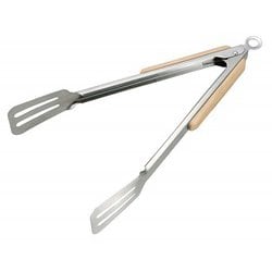BBQウッドグリップターナートング30cm バーベキューツール UG-3273