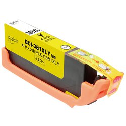 互換インクカートリッジ キヤノン BCI-381XLY イエロー（染料） PLE-C381XLY