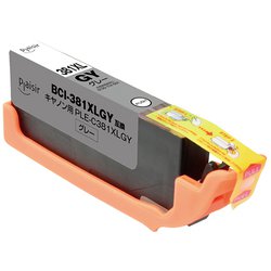 互換インクカートリッジ キヤノン BCI-381XLGY グレー（染料） PLE-C381XLGY