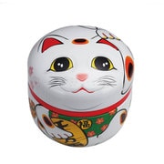 香炉 鈴子缶 招き猫 白