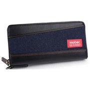mobac デニムラウンファスナー束入 ネイビー MB-0081