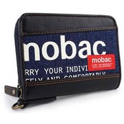 mobac デニムラウンファスナー札入 ロゴプリント MB-0082