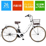 電動アシスト自転車 ティモ・I 26型 内装3段変速 16.0Ah ホワイトパールクリア BE-ELTA633F2