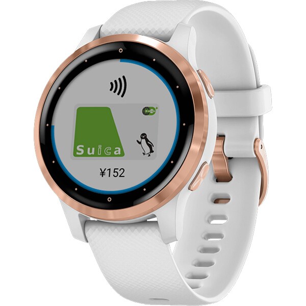 ガーミン GARMIN 010-02172-27 [vivoactive 4S White/Rose Gold (ヴィヴォアクティブ 4S ホワイト  ローズゴールド) GPSスマートウォッチ Suica対応]