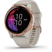 Venu Light Sand/Rose Gold AMOLED (ヴェニュー ライトサンド/ローズゴールド アクティブマトリックス式有機EL) GPSスマートウォッチ Suica対応 010-02173-27