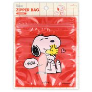 限定 ジッパーバッグ スヌーピー レッド ウッドストックハグ EKW-771-973
